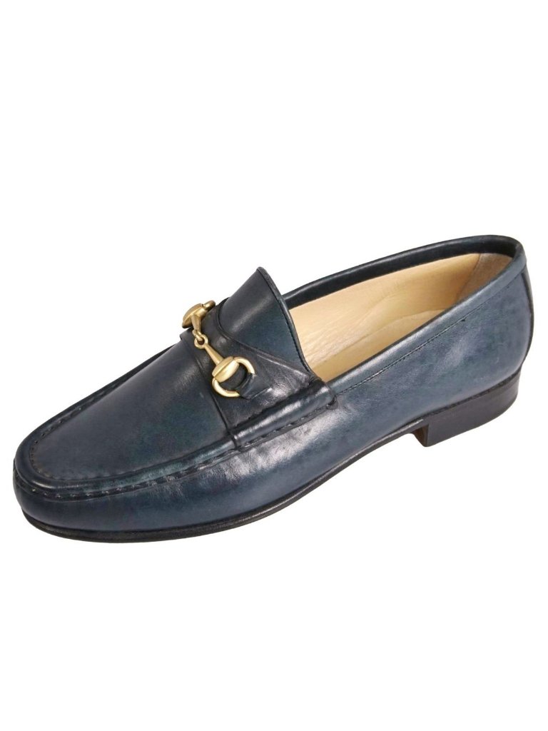 Gucci Vintage Loafers Moccasins Horsebits Leather